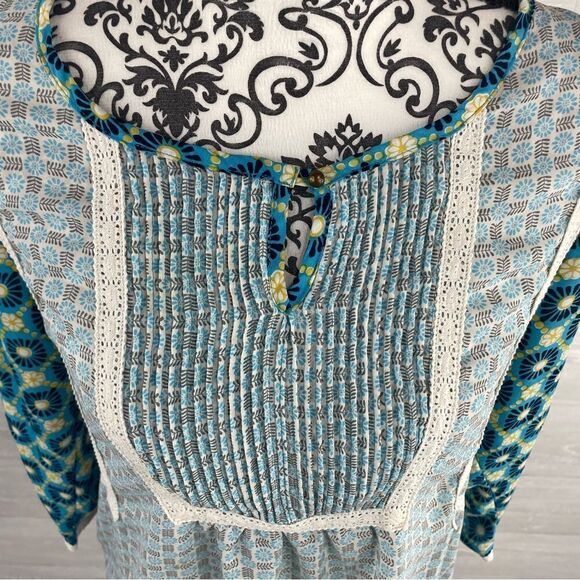 Matilda Jane Kaleidoscope Daisy Floral Keyhole Peasant Top - Picture 3 of 7